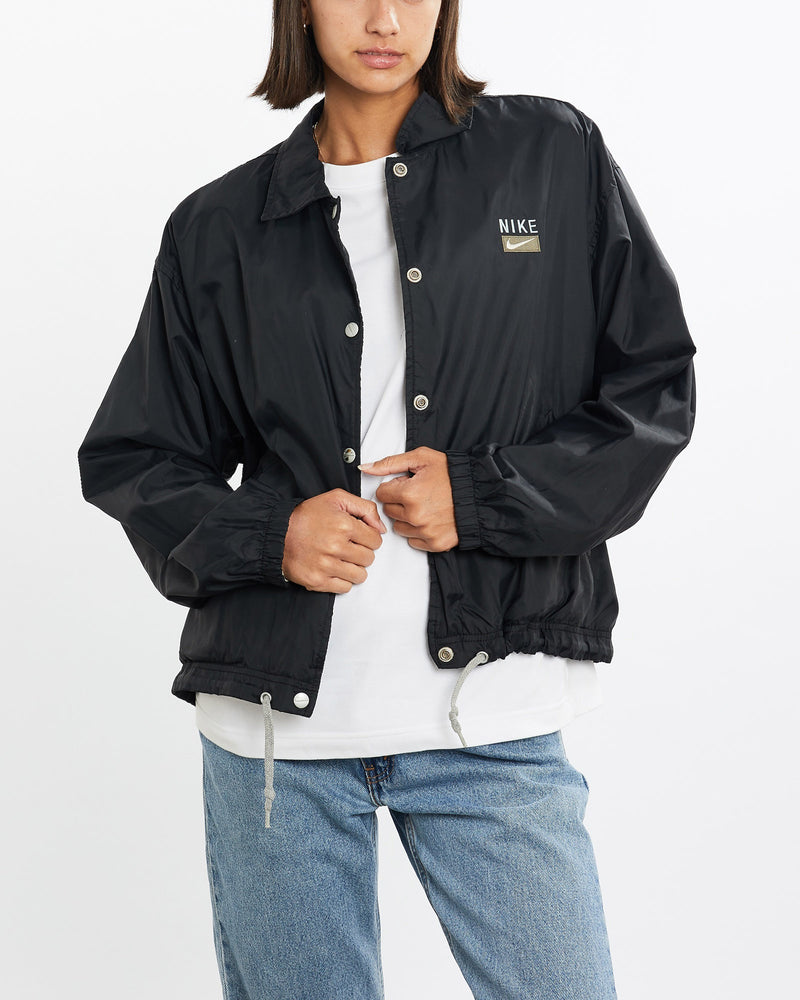 Vintage, 90s, Nike, Coaches, Jacket, The Real Deal, size small, colour Black, newtown, sydney, australia, thrift store, opshop, preloved, secondhand, sustainable, retro, antique, 70s, 80s, 90s, 2000s, 00s, fashion, clothing, streetwear, trendy, garment, style, boutique, store, shop, archive, sale, cheap, best, top, Jackets