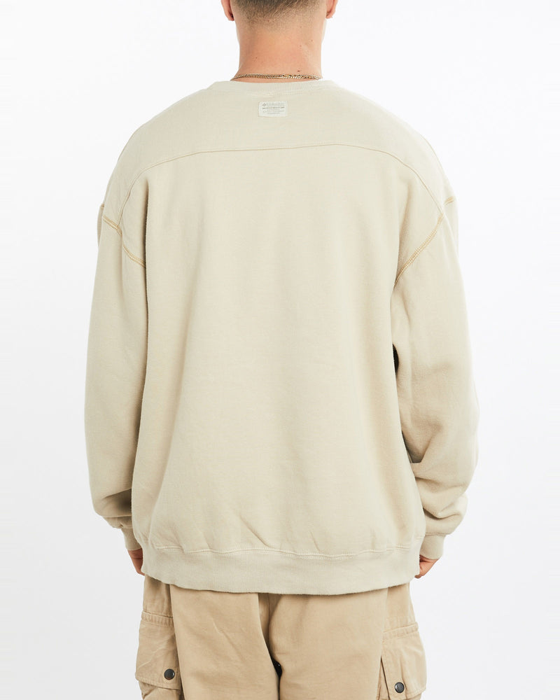 Vintage, Columbia, Sweatshirt, The Real Deal, size large, colour Beige, newtown, sydney, australia, thrift store, opshop, preloved, secondhand, sustainable, retro, antique, 70s, 80s, 90s, 2000s, 00s, fashion, clothing, streetwear, trendy, garment, style, boutique, store, shop, archive, sale, cheap, best, top, Sweats and hoodies