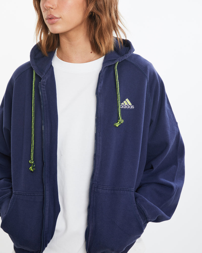Vintage 90s Adidas Hooded Sweatshirt <br>M , The Real Deal , newtown, sydney, australia, thrift store, opshop, preloved, secondhand, sustainable, retro, antique, 70s, 80s, 90s, 2000s, 00s, fashion, clothing, streetwear, trendy, garment, style, boutique, store, shop, archive, sale, cheap, best, top