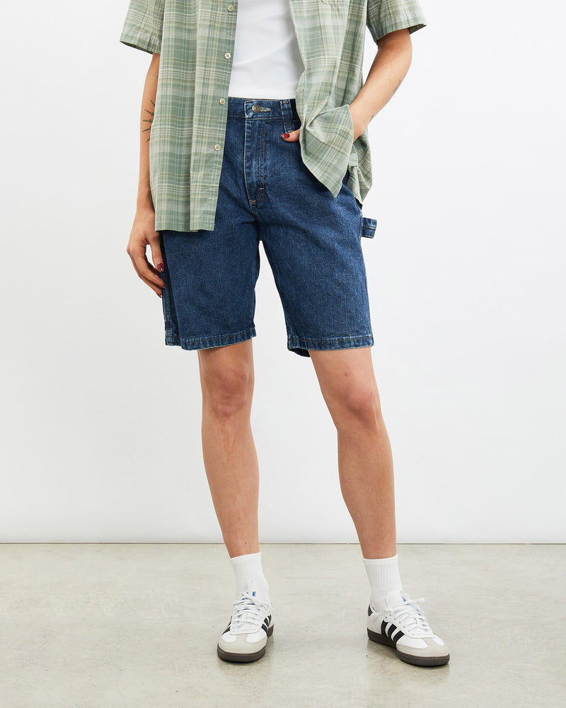 Vintage, Wrangler, Denim, Carpenter, Shorts, The Real Deal, size 31", colour Blue, newtown, sydney, australia, thrift store, opshop, preloved, secondhand, sustainable, retro, antique, 70s, 80s, 90s, 2000s, 00s, fashion, clothing, streetwear, trendy, garment, style, boutique, store, shop, archive, sale, cheap, best, top, Shorts