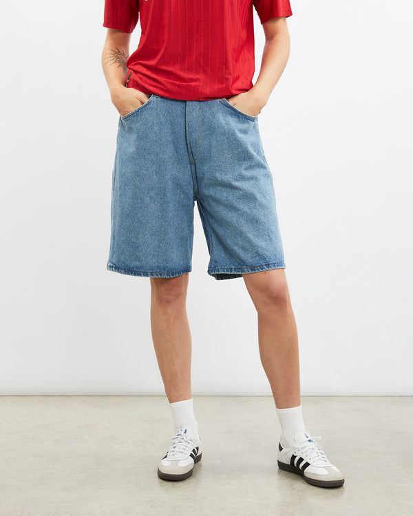 Vintage, Wrangler, Denim, Shorts, The Real Deal, size 30", colour Blue, newtown, sydney, australia, thrift store, opshop, preloved, secondhand, sustainable, retro, antique, 70s, 80s, 90s, 2000s, 00s, fashion, clothing, streetwear, trendy, garment, style, boutique, store, shop, archive, sale, cheap, best, top, Shorts