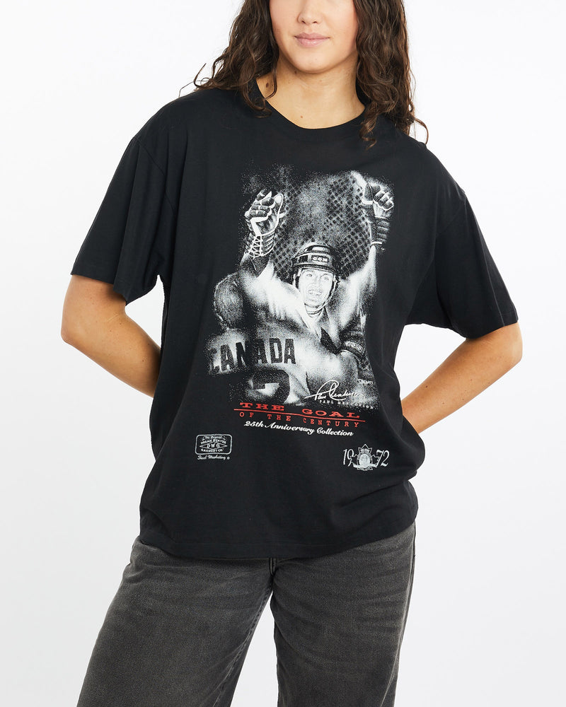 Vintage, 90s, Canada, Ice, Hockey, Tee, The Real Deal, size medium, colour Black, newtown, sydney, australia, thrift store, opshop, preloved, secondhand, sustainable, retro, antique, 70s, 80s, 90s, 2000s, 00s, fashion, clothing, streetwear, trendy, garment, style, boutique, store, shop, archive, sale, cheap, best, top, T-Shirts