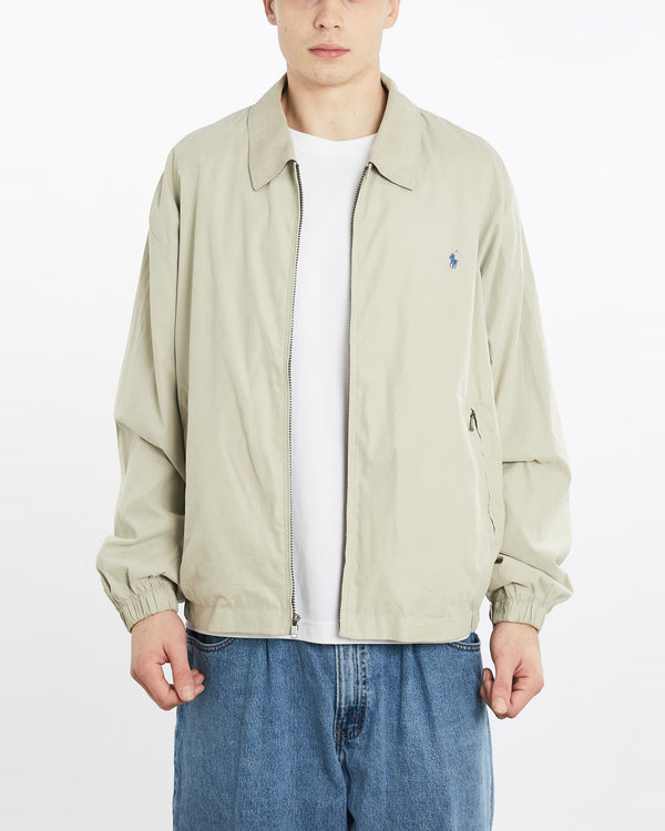 Vintage, 90s, Polo, Ralph, Lauren, Harrington, Jacket, The Real Deal, size extra large, colour Beige, newtown, sydney, australia, thrift store, opshop, preloved, secondhand, sustainable, retro, antique, 70s, 80s, 90s, 2000s, 00s, fashion, clothing, streetwear, trendy, garment, style, boutique, store, shop, archive, sale, cheap, best, top, Jackets