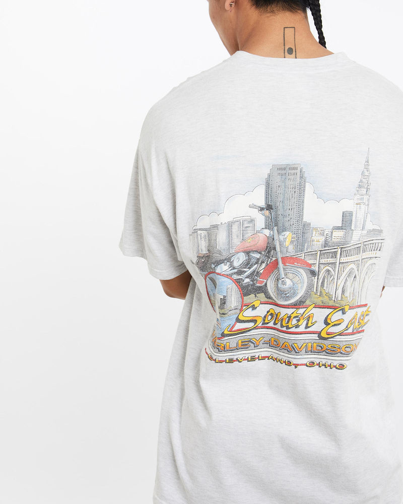 Vintage, Harley, Davidson, Tee, The Real Deal, size extra large, colour Grey, newtown, sydney, australia, thrift store, opshop, preloved, secondhand, sustainable, retro, antique, 70s, 80s, 90s, 2000s, 00s, fashion, clothing, streetwear, trendy, garment, style, boutique, store, shop, archive, sale, cheap, best, top, T-Shirts