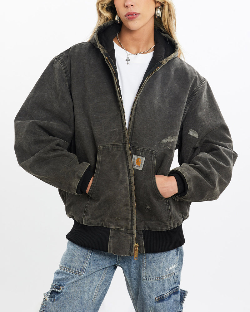 Vintage, 90s, Carhartt, Active', Jacket, The Real Deal, size small, colour Grey, newtown, sydney, australia, thrift store, opshop, preloved, secondhand, sustainable, retro, antique, 70s, 80s, 90s, 2000s, 00s, fashion, clothing, streetwear, trendy, garment, style, boutique, store, shop, archive, sale, cheap, best, top, Jackets