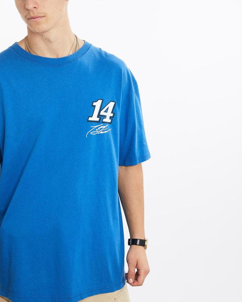 Vintage, Tony, Stewart, NASCAR, Tee, The Real Deal, size extra large, colour Blue, newtown, sydney, australia, thrift store, opshop, preloved, secondhand, sustainable, retro, antique, 70s, 80s, 90s, 2000s, 00s, fashion, clothing, streetwear, trendy, garment, style, boutique, store, shop, archive, sale, cheap, best, top, T-Shirts