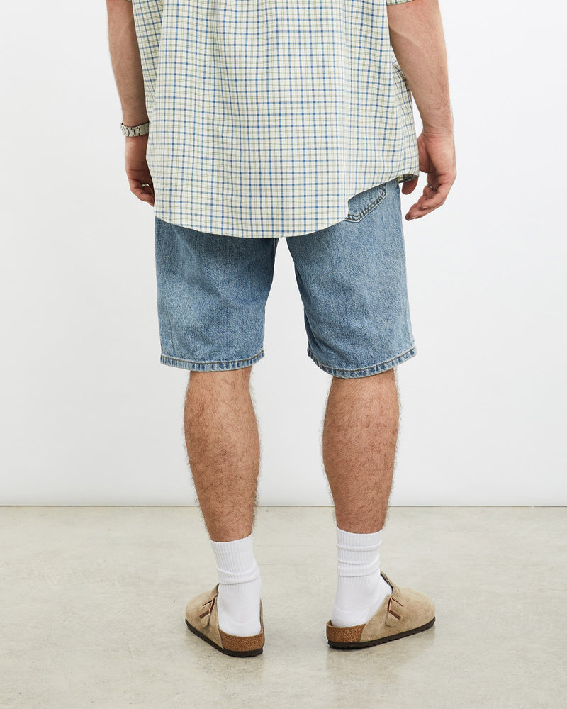 Vintage, Levi's, 505, Denim, Shorts, The Real Deal, size 33", colour Blue, newtown, sydney, australia, thrift store, opshop, preloved, secondhand, sustainable, retro, antique, 70s, 80s, 90s, 2000s, 00s, fashion, clothing, streetwear, trendy, garment, style, boutique, store, shop, archive, sale, cheap, best, top, Shorts