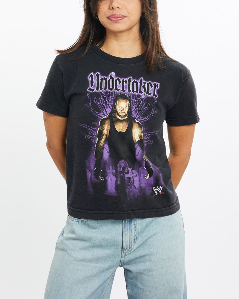 Vintage, WWE, Undertaker, Tee, The Real Deal, size double extra small, colour Black, newtown, sydney, australia, thrift store, opshop, preloved, secondhand, sustainable, retro, antique, 70s, 80s, 90s, 2000s, 00s, fashion, clothing, streetwear, trendy, garment, style, boutique, store, shop, archive, sale, cheap, best, top, T-Shirts