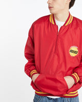 Vintage, 90s, NBA, Houston, Rockets, Bomber, Jacket, The Real Deal, size extra large, colour Red, newtown, sydney, australia, thrift store, opshop, preloved, secondhand, sustainable, retro, antique, 70s, 80s, 90s, 2000s, 00s, fashion, clothing, streetwear, trendy, garment, style, boutique, store, shop, archive, sale, cheap, best, top, Jackets