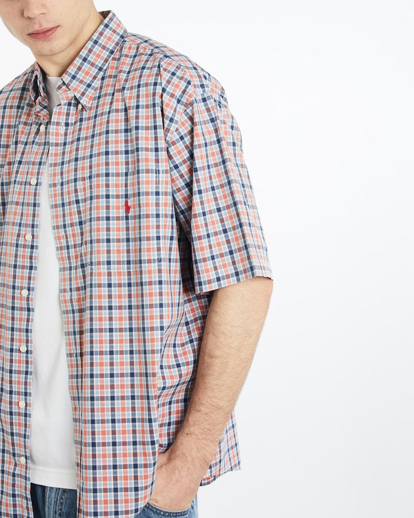 Vintage, 90s, Polo, Ralph, Lauren, Short, Sleeve, Button, Up, Shirt, The Real Deal, size extra large, colour Multicolour, newtown, sydney, australia, thrift store, opshop, preloved, secondhand, sustainable, retro, antique, 70s, 80s, 90s, 2000s, 00s, fashion, clothing, streetwear, trendy, garment, style, boutique, store, shop, archive, sale, cheap, best, top, Shirts