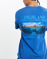 Vintage, Harley, Davidson, Tee, The Real Deal, size large, colour Blue, newtown, sydney, australia, thrift store, opshop, preloved, secondhand, sustainable, retro, antique, 70s, 80s, 90s, 2000s, 00s, fashion, clothing, streetwear, trendy, garment, style, boutique, store, shop, archive, sale, cheap, best, top, T-Shirts