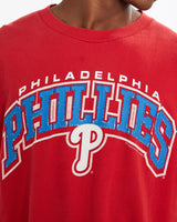 Vintage, MLB, Philadelphia, Phillies, Tee, The Real Deal, size large, colour Red, newtown, sydney, australia, thrift store, opshop, preloved, secondhand, sustainable, retro, antique, 70s, 80s, 90s, 2000s, 00s, fashion, clothing, streetwear, trendy, garment, style, boutique, store, shop, archive, sale, cheap, best, top, T-Shirts