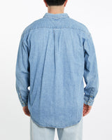 Vintage, 90s, Tommy, Hilfiger, Denim, Button, Up, Shirt, The Real Deal, size double extra large, colour Blue, newtown, sydney, australia, thrift store, opshop, preloved, secondhand, sustainable, retro, antique, 70s, 80s, 90s, 2000s, 00s, fashion, clothing, streetwear, trendy, garment, style, boutique, store, shop, archive, sale, cheap, best, top, Shirts