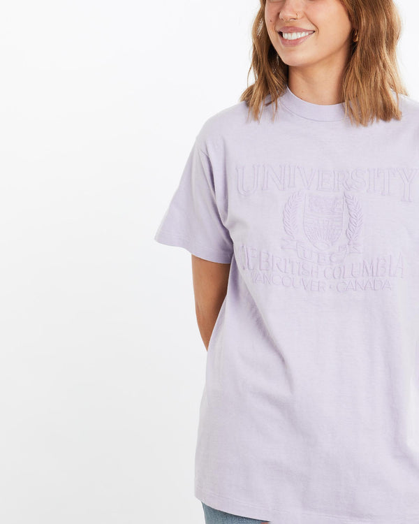 Vintage, 90s, University, of, British, Columbia, Tee, The Real Deal, size medium, colour Purple, newtown, sydney, australia, thrift store, opshop, preloved, secondhand, sustainable, retro, antique, 70s, 80s, 90s, 2000s, 00s, fashion, clothing, streetwear, trendy, garment, style, boutique, store, shop, archive, sale, cheap, best, top, T-Shirts
