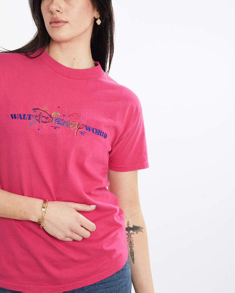 Vintage, 90s, Walt, Disney, World, Tee, The Real Deal, size medium, colour Pink, newtown, sydney, australia, thrift store, opshop, preloved, secondhand, sustainable, retro, antique, 70s, 80s, 90s, 2000s, 00s, fashion, clothing, streetwear, trendy, garment, style, boutique, store, shop, archive, sale, cheap, best, top, T-Shirts