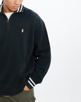 Vintage, 90s, Polo, Ralph, Lauren, Quarter, Zip, Sweatshirt, The Real Deal, size extra large, colour Black, newtown, sydney, australia, thrift store, opshop, preloved, secondhand, sustainable, retro, antique, 70s, 80s, 90s, 2000s, 00s, fashion, clothing, streetwear, trendy, garment, style, boutique, store, shop, archive, sale, cheap, best, top, Sweats and hoodies