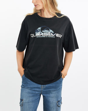 Vintage, Quiksilver, Surf, Tee, The Real Deal, size medium, colour Black, newtown, sydney, australia, thrift store, opshop, preloved, secondhand, sustainable, retro, antique, 70s, 80s, 90s, 2000s, 00s, fashion, clothing, streetwear, trendy, garment, style, boutique, store, shop, archive, sale, cheap, best, top, T-Shirts