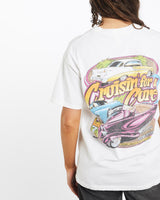 Vintage, Cruisin', For, A, Cure, Tee, The Real Deal, size medium, colour White, newtown, sydney, australia, thrift store, opshop, preloved, secondhand, sustainable, retro, antique, 70s, 80s, 90s, 2000s, 00s, fashion, clothing, streetwear, trendy, garment, style, boutique, store, shop, archive, sale, cheap, best, top, T-Shirts