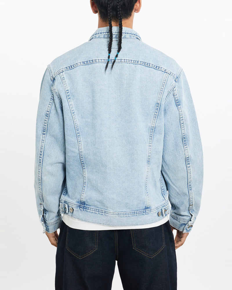 Vintage, Lee, Denim, Jacket, The Real Deal, size large, colour Blue, newtown, sydney, australia, thrift store, opshop, preloved, secondhand, sustainable, retro, antique, 70s, 80s, 90s, 2000s, 00s, fashion, clothing, streetwear, trendy, garment, style, boutique, store, shop, archive, sale, cheap, best, top, Jackets