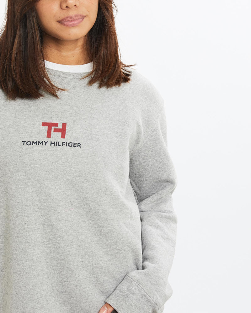 Vintage, Tommy, Hilfiger, Sweatshirt, The Real Deal, size double extra small, colour Navy, newtown, sydney, australia, thrift store, opshop, preloved, secondhand, sustainable, retro, antique, 70s, 80s, 90s, 2000s, 00s, fashion, clothing, streetwear, trendy, garment, style, boutique, store, shop, archive, sale, cheap, best, top, Sweats and hoodies