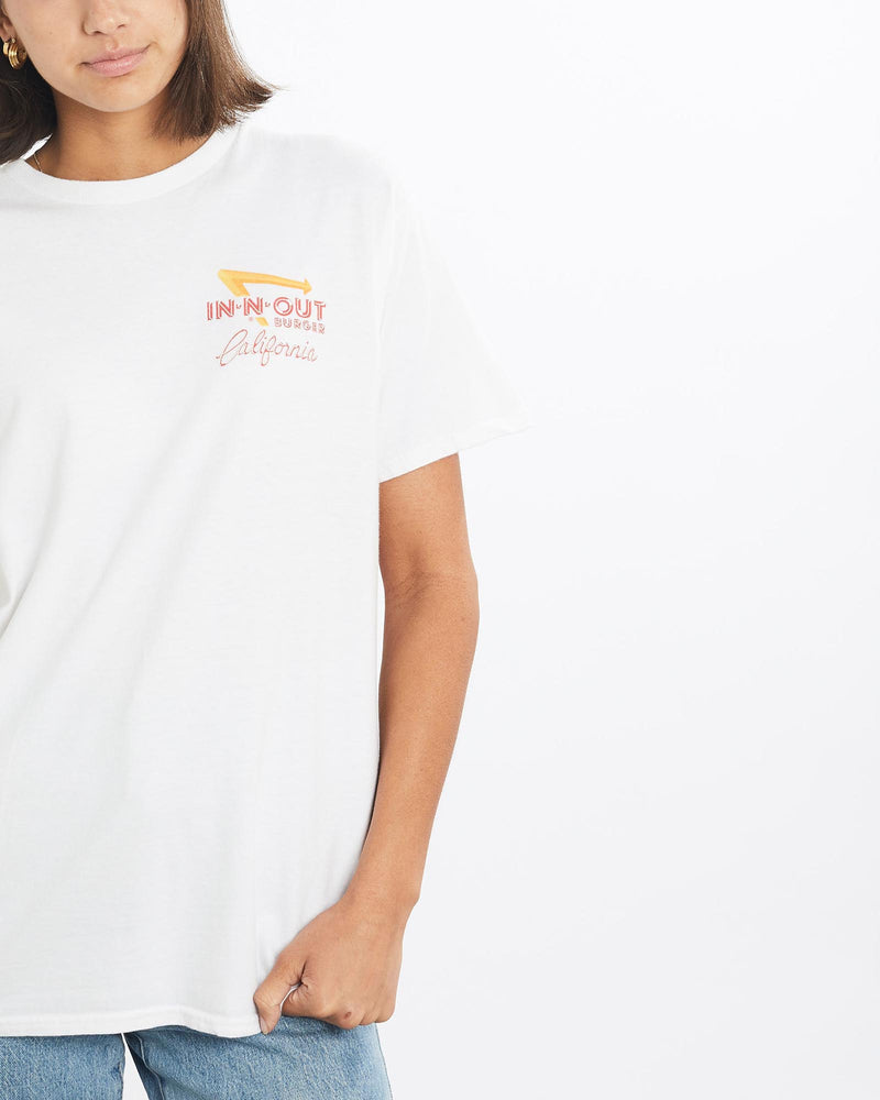 Vintage, In-N-Out, Burger, Tee, The Real Deal, size small, colour White, newtown, sydney, australia, thrift store, opshop, preloved, secondhand, sustainable, retro, antique, 70s, 80s, 90s, 2000s, 00s, fashion, clothing, streetwear, trendy, garment, style, boutique, store, shop, archive, sale, cheap, best, top, T-Shirts