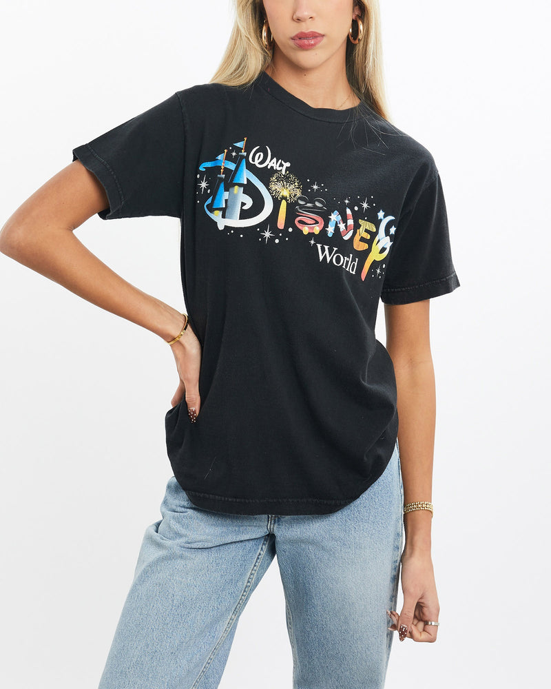 Vintage, 90s, Walt, Disney, World, Tee, The Real Deal, size extra small, colour Black, newtown, sydney, australia, thrift store, opshop, preloved, secondhand, sustainable, retro, antique, 70s, 80s, 90s, 2000s, 00s, fashion, clothing, streetwear, trendy, garment, style, boutique, store, shop, archive, sale, cheap, best, top, T-Shirts
