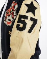 Vintage, 70s, Flying, Popcorn, Karume,, Japan', Varsity, Jacket, The Real Deal, size medium, colour Multicolour, newtown, sydney, australia, thrift store, opshop, preloved, secondhand, sustainable, retro, antique, 70s, 80s, 90s, 2000s, 00s, fashion, clothing, streetwear, trendy, garment, style, boutique, store, shop, archive, sale, cheap, best, top, Jackets