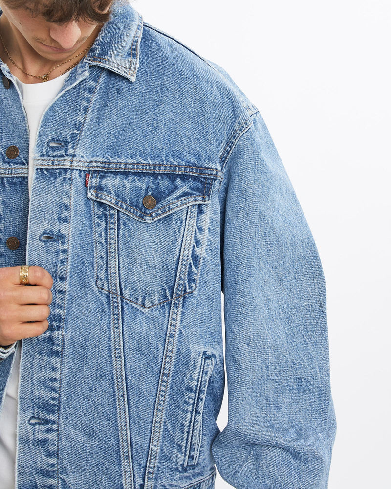 Vintage, Levi's, Denim, Jacket, The Real Deal, size large, colour Blue, newtown, sydney, australia, thrift store, opshop, preloved, secondhand, sustainable, retro, antique, 70s, 80s, 90s, 2000s, 00s, fashion, clothing, streetwear, trendy, garment, style, boutique, store, shop, archive, sale, cheap, best, top, Jackets