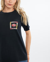 Vintage, 1991, NFL, San, Francisco, 49ers, Tee, The Real Deal, size medium, colour Black, newtown, sydney, australia, thrift store, opshop, preloved, secondhand, sustainable, retro, antique, 70s, 80s, 90s, 2000s, 00s, fashion, clothing, streetwear, trendy, garment, style, boutique, store, shop, archive, sale, cheap, best, top, T-Shirts