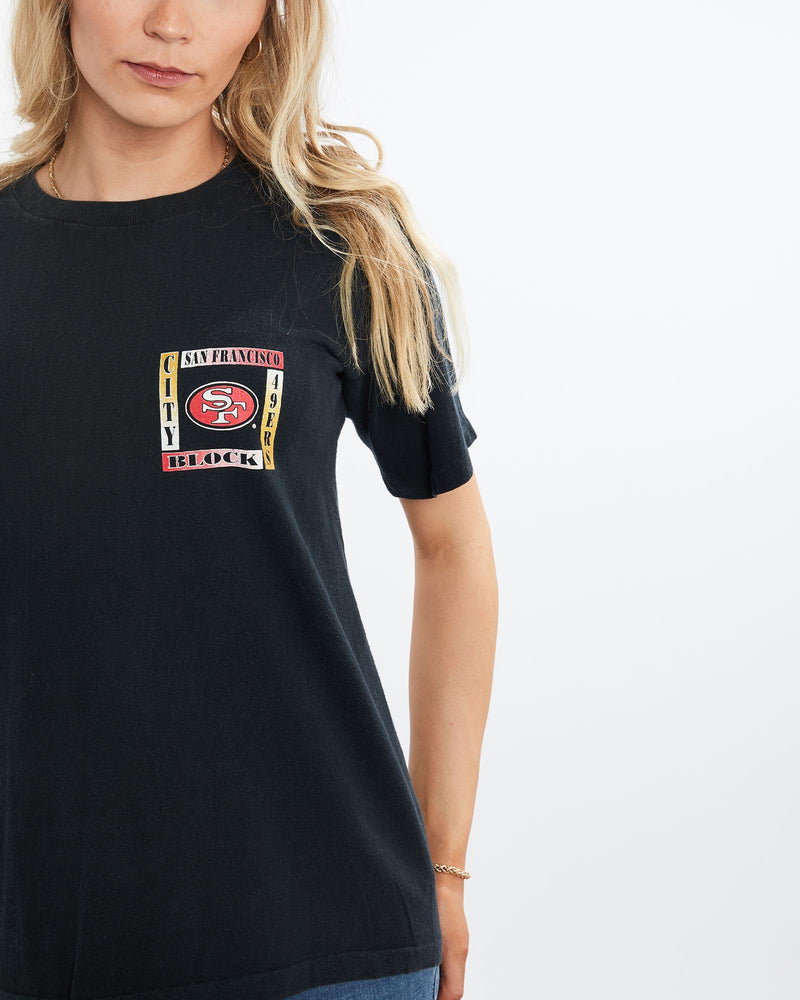 Vintage, 1991, NFL, San, Francisco, 49ers, Tee, The Real Deal, size medium, colour Black, newtown, sydney, australia, thrift store, opshop, preloved, secondhand, sustainable, retro, antique, 70s, 80s, 90s, 2000s, 00s, fashion, clothing, streetwear, trendy, garment, style, boutique, store, shop, archive, sale, cheap, best, top, T-Shirts