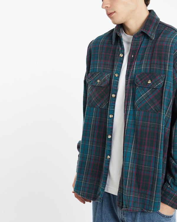 Vintage, Five, Brother, Flannelette, Button, Up, Shirt, The Real Deal, size extra large, colour Multicolour, newtown, sydney, australia, thrift store, opshop, preloved, secondhand, sustainable, retro, antique, 70s, 80s, 90s, 2000s, 00s, fashion, clothing, streetwear, trendy, garment, style, boutique, store, shop, archive, sale, cheap, best, top, Shirts