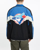 Vintage, 90s, MLB, Toronto, Blue, Jays, Track, Jacket, The Real Deal, size extra large, colour Multicolour, newtown, sydney, australia, thrift store, opshop, preloved, secondhand, sustainable, retro, antique, 70s, 80s, 90s, 2000s, 00s, fashion, clothing, streetwear, trendy, garment, style, boutique, store, shop, archive, sale, cheap, best, top, Jackets