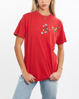 Vintage, 90s, Disney, Mickey, Mouse, Tee, The Real Deal, size extra small, colour Red, newtown, sydney, australia, thrift store, opshop, preloved, secondhand, sustainable, retro, antique, 70s, 80s, 90s, 2000s, 00s, fashion, clothing, streetwear, trendy, garment, style, boutique, store, shop, archive, sale, cheap, best, top, T-Shirts