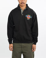 Vintage, 90s, Hard, Rock, Cafe, Long, Sleeve, Polo, Shirt, The Real Deal, size large, colour Black, newtown, sydney, australia, thrift store, opshop, preloved, secondhand, sustainable, retro, antique, 70s, 80s, 90s, 2000s, 00s, fashion, clothing, streetwear, trendy, garment, style, boutique, store, shop, archive, sale, cheap, best, top, Shirts