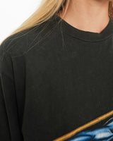 Vintage, 90s, Javelin, Throwing, Sport, Tee, The Real Deal, size medium, colour Black, newtown, sydney, australia, thrift store, opshop, preloved, secondhand, sustainable, retro, antique, 70s, 80s, 90s, 2000s, 00s, fashion, clothing, streetwear, trendy, garment, style, boutique, store, shop, archive, sale, cheap, best, top, T-Shirts