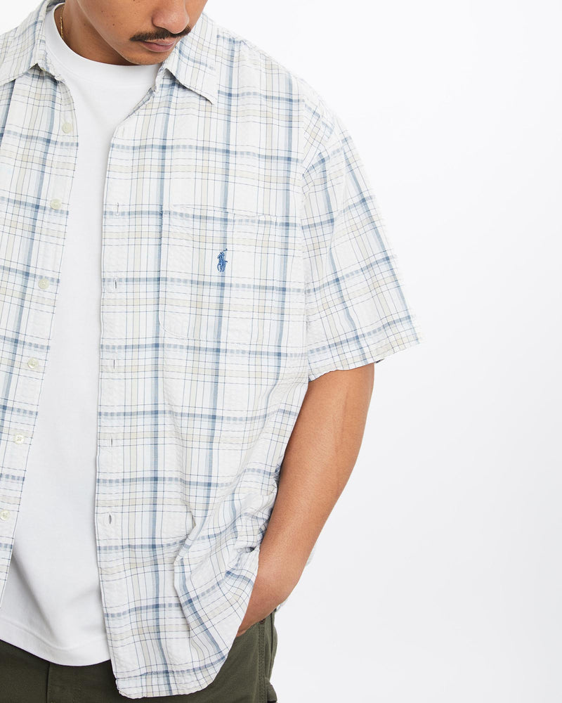 Vintage, 90s, Polo, Ralph, Lauren, Short, Sleeve, Button, Up, Shirt, The Real Deal, size large, colour Multicolour, newtown, sydney, australia, thrift store, opshop, preloved, secondhand, sustainable, retro, antique, 70s, 80s, 90s, 2000s, 00s, fashion, clothing, streetwear, trendy, garment, style, boutique, store, shop, archive, sale, cheap, best, top, Shirts