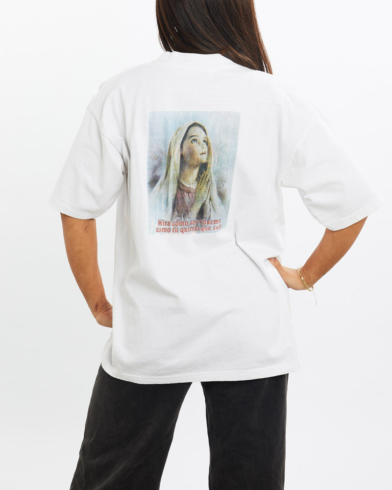 Vintage, Todo, Tuyo, Maria, Saint, Tee, The Real Deal, size small, colour Black, newtown, sydney, australia, thrift store, opshop, preloved, secondhand, sustainable, retro, antique, 70s, 80s, 90s, 2000s, 00s, fashion, clothing, streetwear, trendy, garment, style, boutique, store, shop, archive, sale, cheap, best, top, T-Shirts