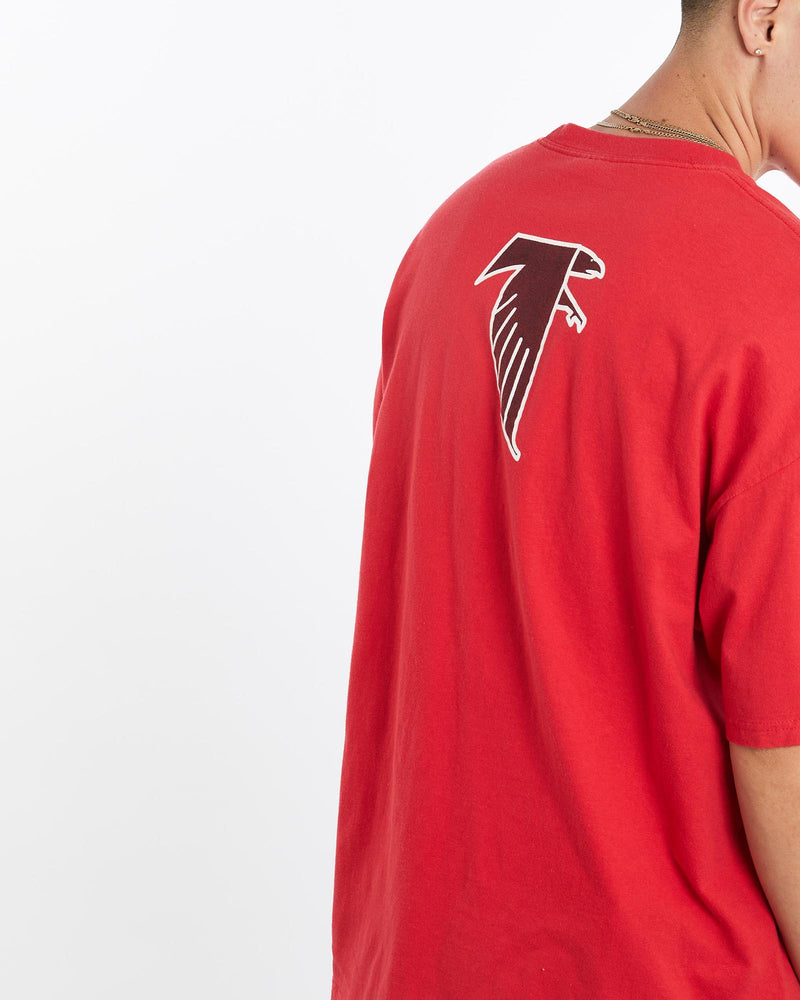 Vintage, 90s, Coca, Cola, NFL, Atlanta, Falcons, Tee, The Real Deal, size extra large, colour Red, newtown, sydney, australia, thrift store, opshop, preloved, secondhand, sustainable, retro, antique, 70s, 80s, 90s, 2000s, 00s, fashion, clothing, streetwear, trendy, garment, style, boutique, store, shop, archive, sale, cheap, best, top, T-Shirts