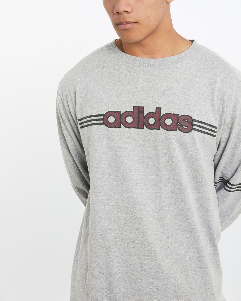 Vintage Adidas Long Sleeve Tee <br>L , The Real Deal , newtown, sydney, australia, thrift store, opshop, preloved, secondhand, sustainable, retro, antique, 70s, 80s, 90s, 2000s, 00s, fashion, clothing, streetwear, trendy, garment, style, boutique, store, shop, archive, sale, cheap, best, top