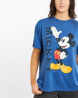 Vintage, 80s, Disney, Mickey, Mouse, Tee, The Real Deal, size medium, colour Blue, newtown, sydney, australia, thrift store, opshop, preloved, secondhand, sustainable, retro, antique, 70s, 80s, 90s, 2000s, 00s, fashion, clothing, streetwear, trendy, garment, style, boutique, store, shop, archive, sale, cheap, best, top, T-Shirts