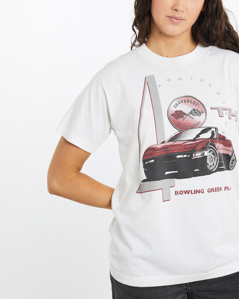 Vintage, 90s, Chevrolet, Tee, The Real Deal, size medium, colour White, newtown, sydney, australia, thrift store, opshop, preloved, secondhand, sustainable, retro, antique, 70s, 80s, 90s, 2000s, 00s, fashion, clothing, streetwear, trendy, garment, style, boutique, store, shop, archive, sale, cheap, best, top, T-Shirts