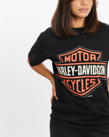 Vintage, 90s, Harley, Davidson, Tee, The Real Deal, size extra small, colour Black, newtown, sydney, australia, thrift store, opshop, preloved, secondhand, sustainable, retro, antique, 70s, 80s, 90s, 2000s, 00s, fashion, clothing, streetwear, trendy, garment, style, boutique, store, shop, archive, sale, cheap, best, top, T-Shirts