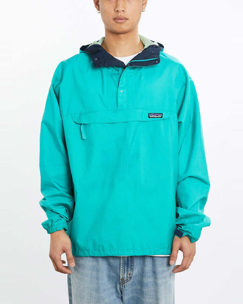 Vintage, 90s, Patagonia, Windbreaker, Jacket, The Real Deal, size large, colour Green, newtown, sydney, australia, thrift store, opshop, preloved, secondhand, sustainable, retro, antique, 70s, 80s, 90s, 2000s, 00s, fashion, clothing, streetwear, trendy, garment, style, boutique, store, shop, archive, sale, cheap, best, top, Jackets