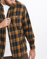 Vintage, 90s, Polo, Ralph, Lauren, Flannelette, Button, Up, Shirt, The Real Deal, size extra large, colour Brown, newtown, sydney, australia, thrift store, opshop, preloved, secondhand, sustainable, retro, antique, 70s, 80s, 90s, 2000s, 00s, fashion, clothing, streetwear, trendy, garment, style, boutique, store, shop, archive, sale, cheap, best, top, Shirts