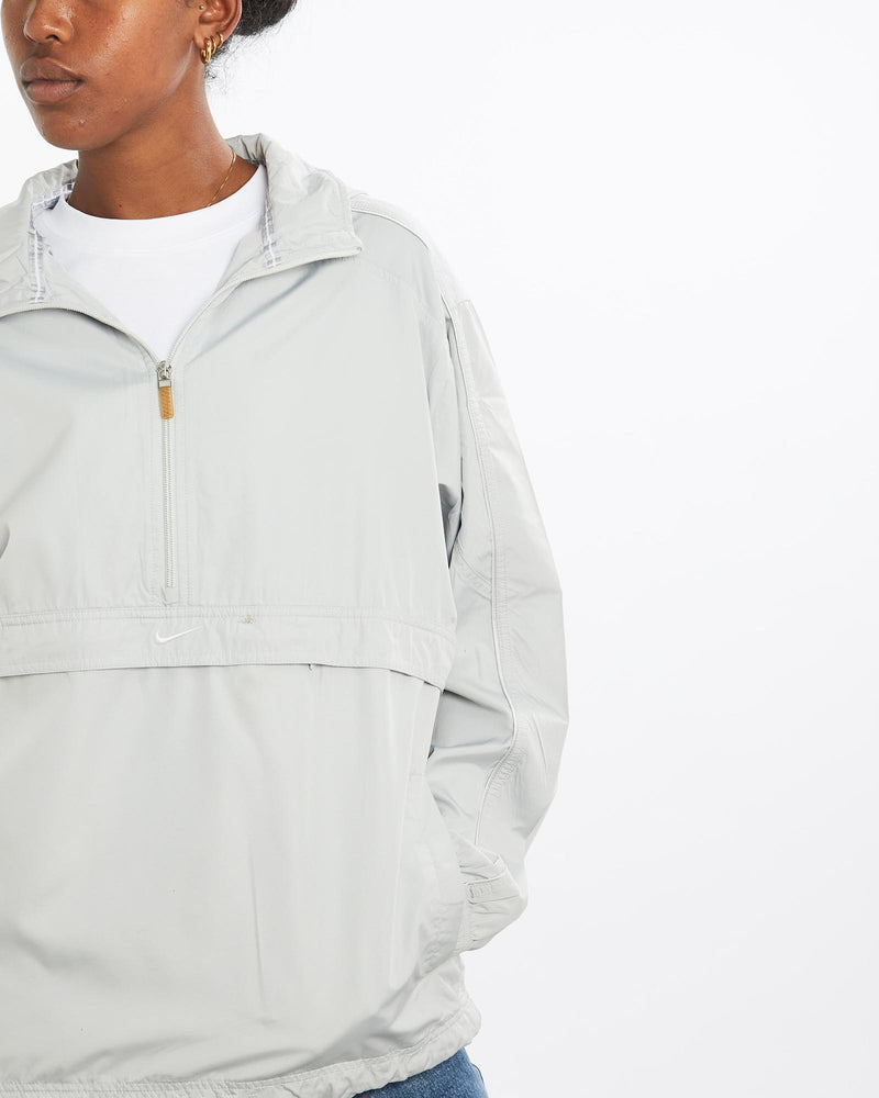 Vintage, Nike, Windbreaker, Jacket, The Real Deal, size medium, colour Grey, newtown, sydney, australia, thrift store, opshop, preloved, secondhand, sustainable, retro, antique, 70s, 80s, 90s, 2000s, 00s, fashion, clothing, streetwear, trendy, garment, style, boutique, store, shop, archive, sale, cheap, best, top, Jackets