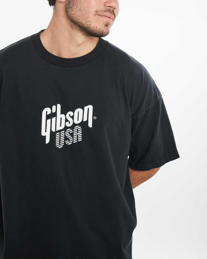 Vintage, Gibson, USA, Tee, The Real Deal, size large, colour Black, newtown, sydney, australia, thrift store, opshop, preloved, secondhand, sustainable, retro, antique, 70s, 80s, 90s, 2000s, 00s, fashion, clothing, streetwear, trendy, garment, style, boutique, store, shop, archive, sale, cheap, best, top, T-Shirts