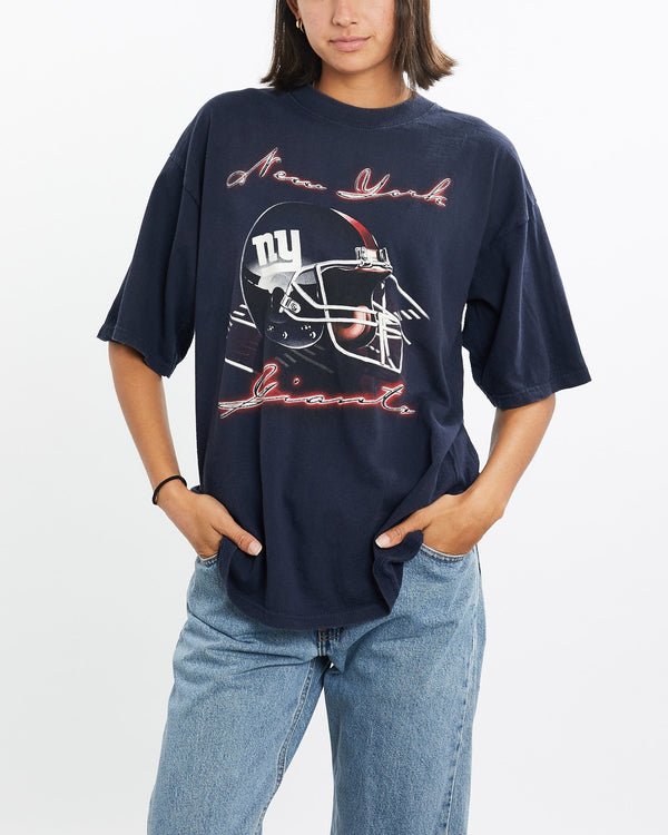 Vintage, 90s, NFL, New, York, Giants, Tee, The Real Deal, size small, colour Navy, newtown, sydney, australia, thrift store, opshop, preloved, secondhand, sustainable, retro, antique, 70s, 80s, 90s, 2000s, 00s, fashion, clothing, streetwear, trendy, garment, style, boutique, store, shop, archive, sale, cheap, best, top, T-Shirts