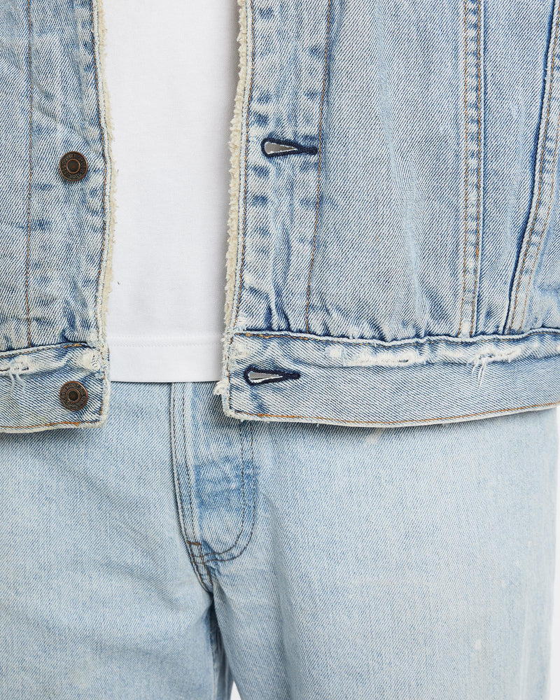 Vintage, Levi's, Sherpa, Lined, Denim, Jacket, The Real Deal, size double extra large, colour Blue, newtown, sydney, australia, thrift store, opshop, preloved, secondhand, sustainable, retro, antique, 70s, 80s, 90s, 2000s, 00s, fashion, clothing, streetwear, trendy, garment, style, boutique, store, shop, archive, sale, cheap, best, top, Jackets