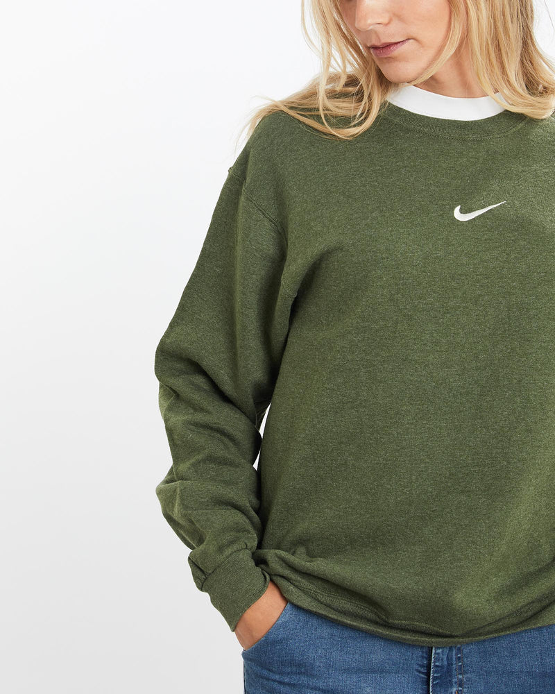 Vintage, Nike, Sweatshirt, The Real Deal, size medium, colour Green, newtown, sydney, australia, thrift store, opshop, preloved, secondhand, sustainable, retro, antique, 70s, 80s, 90s, 2000s, 00s, fashion, clothing, streetwear, trendy, garment, style, boutique, store, shop, archive, sale, cheap, best, top, Sweats and hoodies