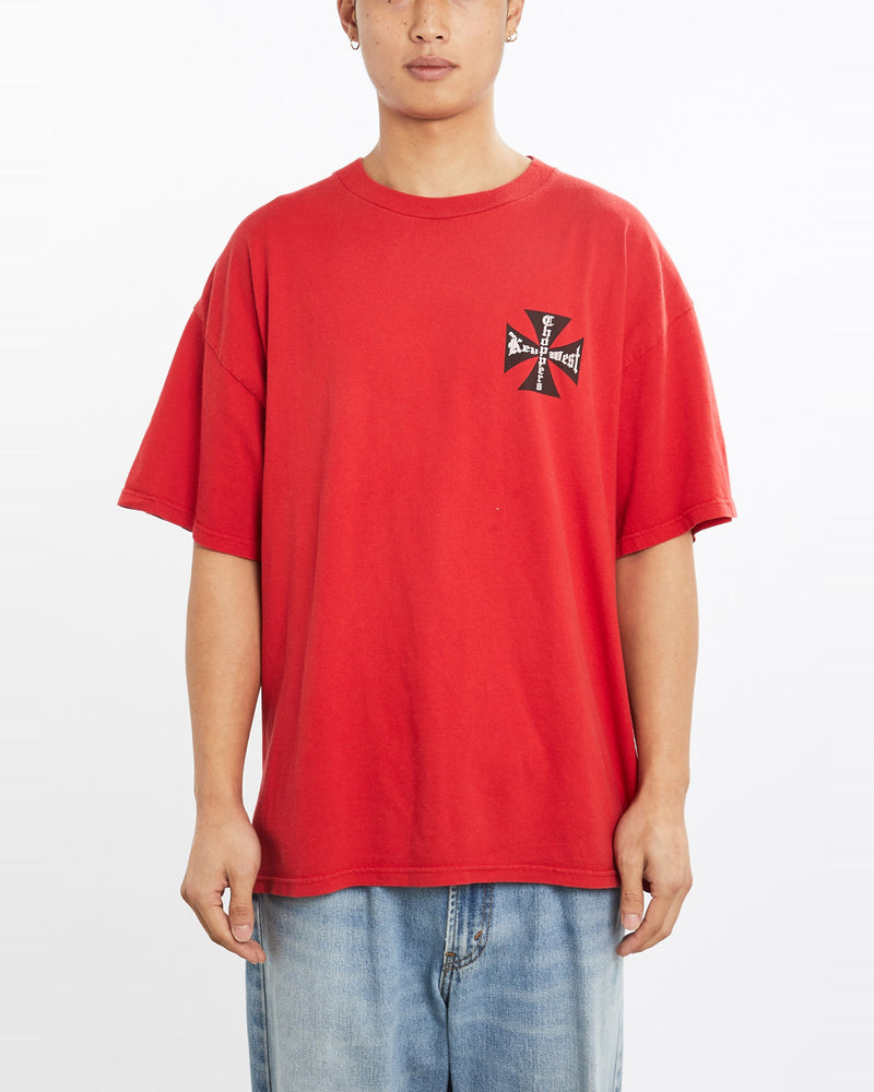 Vintage, 90s, Key, West, Choppers, Tee, The Real Deal, size extra large, colour Red, newtown, sydney, australia, thrift store, opshop, preloved, secondhand, sustainable, retro, antique, 70s, 80s, 90s, 2000s, 00s, fashion, clothing, streetwear, trendy, garment, style, boutique, store, shop, archive, sale, cheap, best, top, T-Shirts